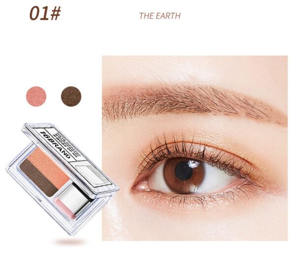 LAIKOU Double Color Eye Shadow Makeup Palette Glitter Palette Eyeshadow Pallete Waterproof Glitter Eyeshadow Shimmer Cosmetics - Image 3