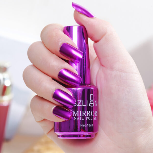 Mirror silver nail polish metal color stainless steel - Image 9