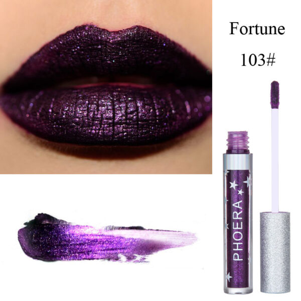 Moisturizing Candy Color Lip Gloss Waterproof Glitter Liquid Lipstick Long Lasting Makeup Lipstick - Image 3