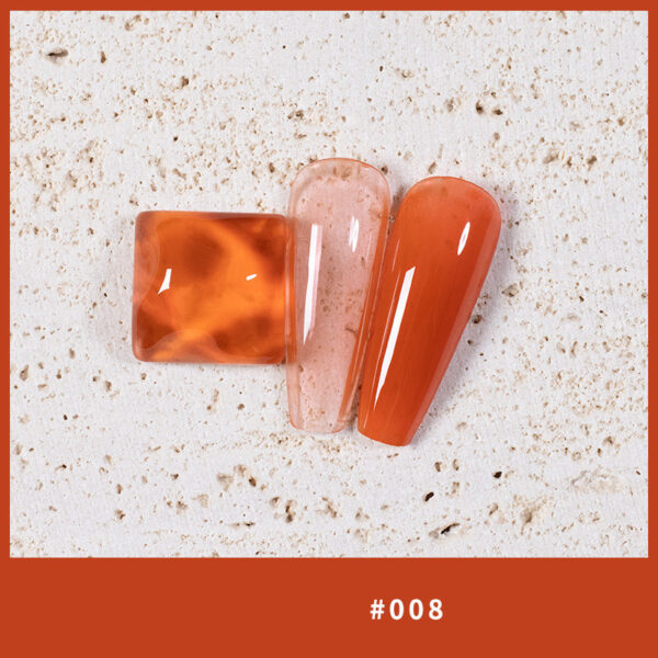 9 Colors Amber Set UV Gel Nail Polish Ice Penetration Soak Off Shining - Image 7