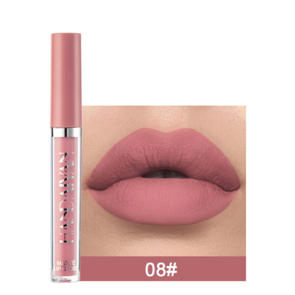 Handaiyan Matte Lip Glaze Liquid Lipstick Mini Tube Lip Gloss Waterproof Non Stick Cup Lip Gloss Genuine - Image 8