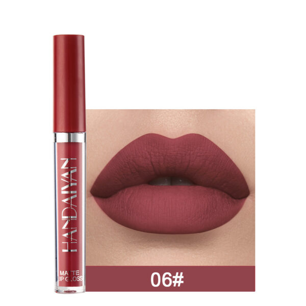 Handaiyan Matte Lip Glaze Liquid Lipstick Mini Tube Lip Gloss Waterproof Non Stick Cup Lip Gloss Genuine - Image 6