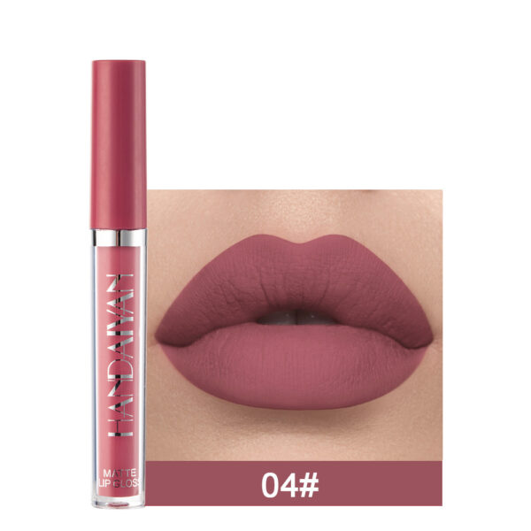 Handaiyan Matte Lip Glaze Liquid Lipstick Mini Tube Lip Gloss Waterproof Non Stick Cup Lip Gloss Genuine - Image 4