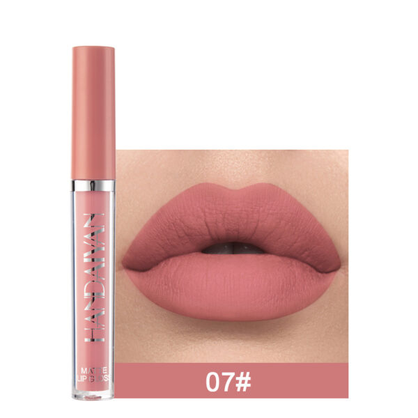 Handaiyan Matte Lip Glaze Liquid Lipstick Mini Tube Lip Gloss Waterproof Non Stick Cup Lip Gloss Genuine - Image 7
