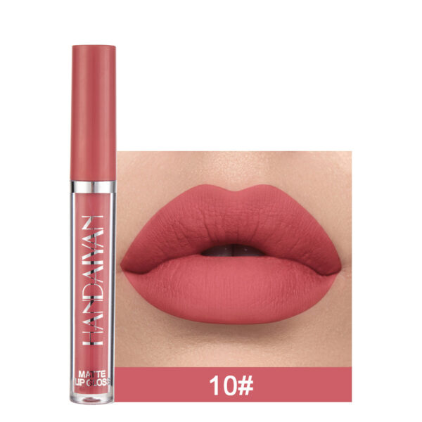 Handaiyan Matte Lip Glaze Liquid Lipstick Mini Tube Lip Gloss Waterproof Non Stick Cup Lip Gloss Genuine - Image 10