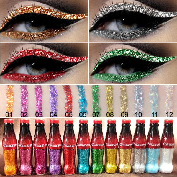 Color Eyeliner Glitter Pencil Women Party Smoky Sexy Eyes Liner Diamond Shining Glitter Eyeliner Makeup Cosmetics Beauty - Image 3