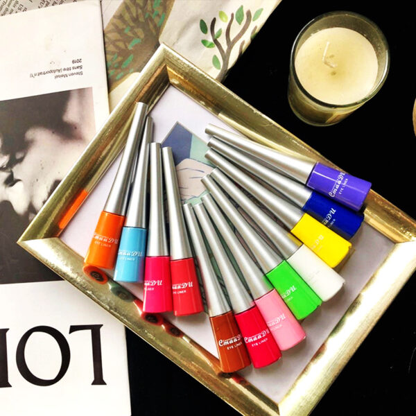 17 Color Liquid Eyeliner Matte Quick-Drying Color Eyeliner Lasting Non-Blooming Matte Glitter Eyeliner - Image 2