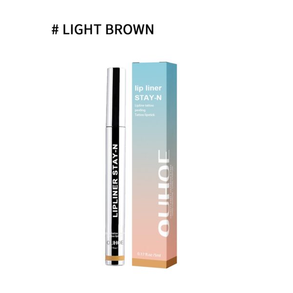 Lip Liner Pen Dark Brown Waterproof Long Lasting Plump Soft Lip Gloss Makeup Cosmetics - Image 7