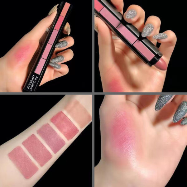 Matte 5-color Lipstick Set Velvet Lip Stick Non-stick Lip Gloss Long Lasting Waterproof Sexy Red Lipstick - Image 3