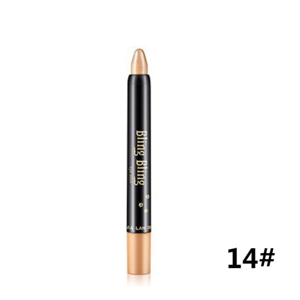 Pearlescent Silkworm Eyeshadow Pen Lasting Waterproof And Not Blooming Shiny Pearlescent Gel Pen 15 Color Eye Shadow Pen - Image 9