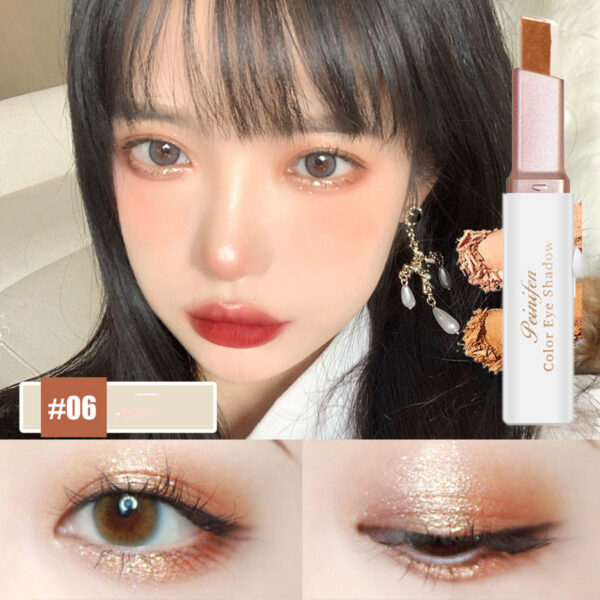 Lazy Eyeshadow Stick Stereo Gradient Shimmer Double Color Eye Shadow Pen Waterproof Easy To Wear Eyeshadow - Image 10