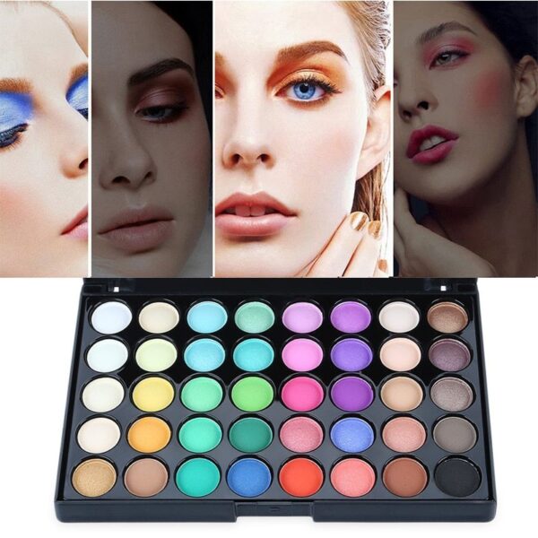 Palette Matte Eyeshadow Pallete Glitter Powder Eye Shadow Earth Shadow Brush Set - Image 3