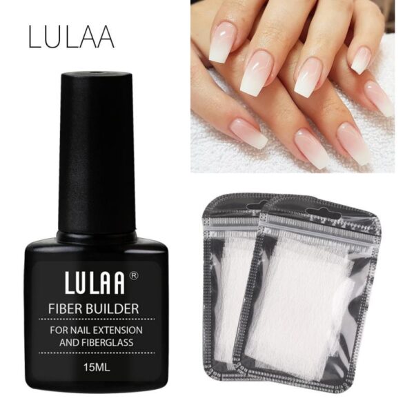 Nail Extension Fiber Set Nail Extension Gel Repair Liquid Paper-free Support Sheet - Image 7