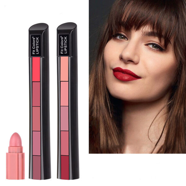 Matte 5-color Lipstick Set Velvet Lip Stick Non-stick Lip Gloss Long Lasting Waterproof Sexy Red Lipstick