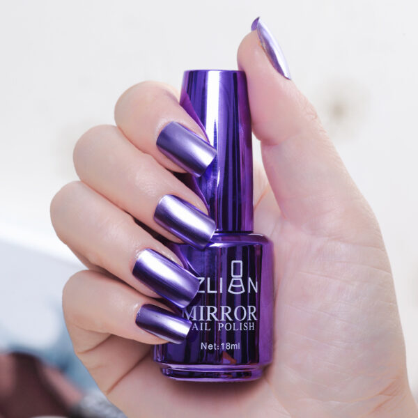 Mirror silver nail polish metal color stainless steel - Image 6
