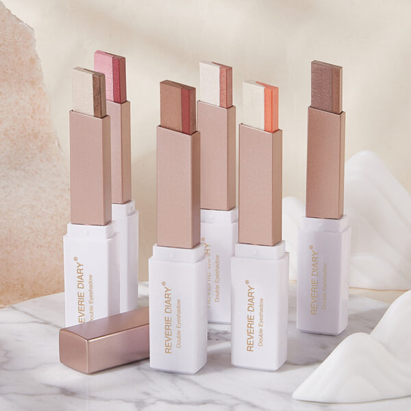 Lazy Eyeshadow Stick Stereo Gradient Shimmer Double Color Eye Shadow Pen Waterproof Easy To Wear Eyeshadow - Image 3