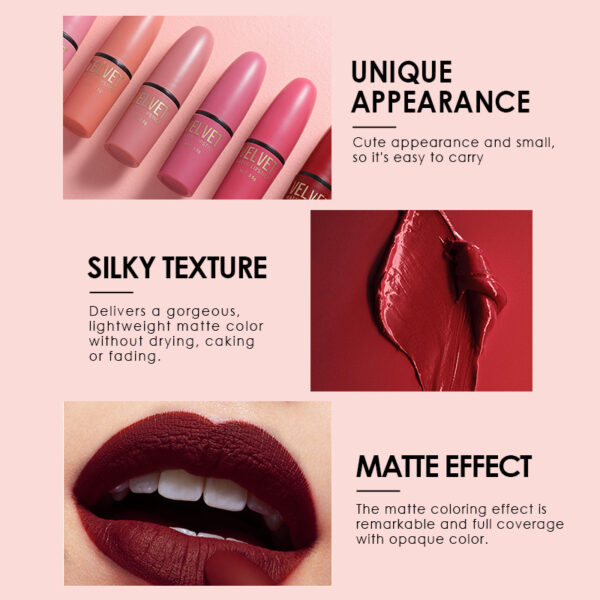 Bullet Matte Lipstick Set Matte Waterproof - Image 4
